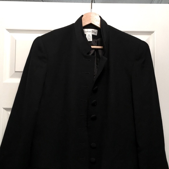 Dior Black Wool Coat/Jacket Size 10 - Picture 3 of 10